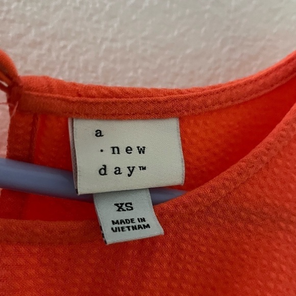 a new day orange maxi dress tie front xs - Picture 3 of 6